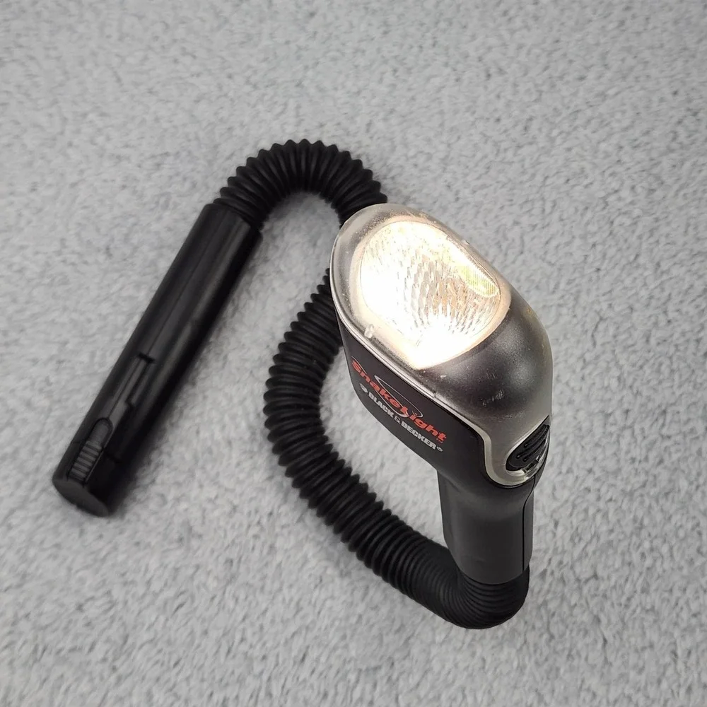Vintage Black & Decker SnakeLight Hands Free Flexible Flashlight Tested Works
